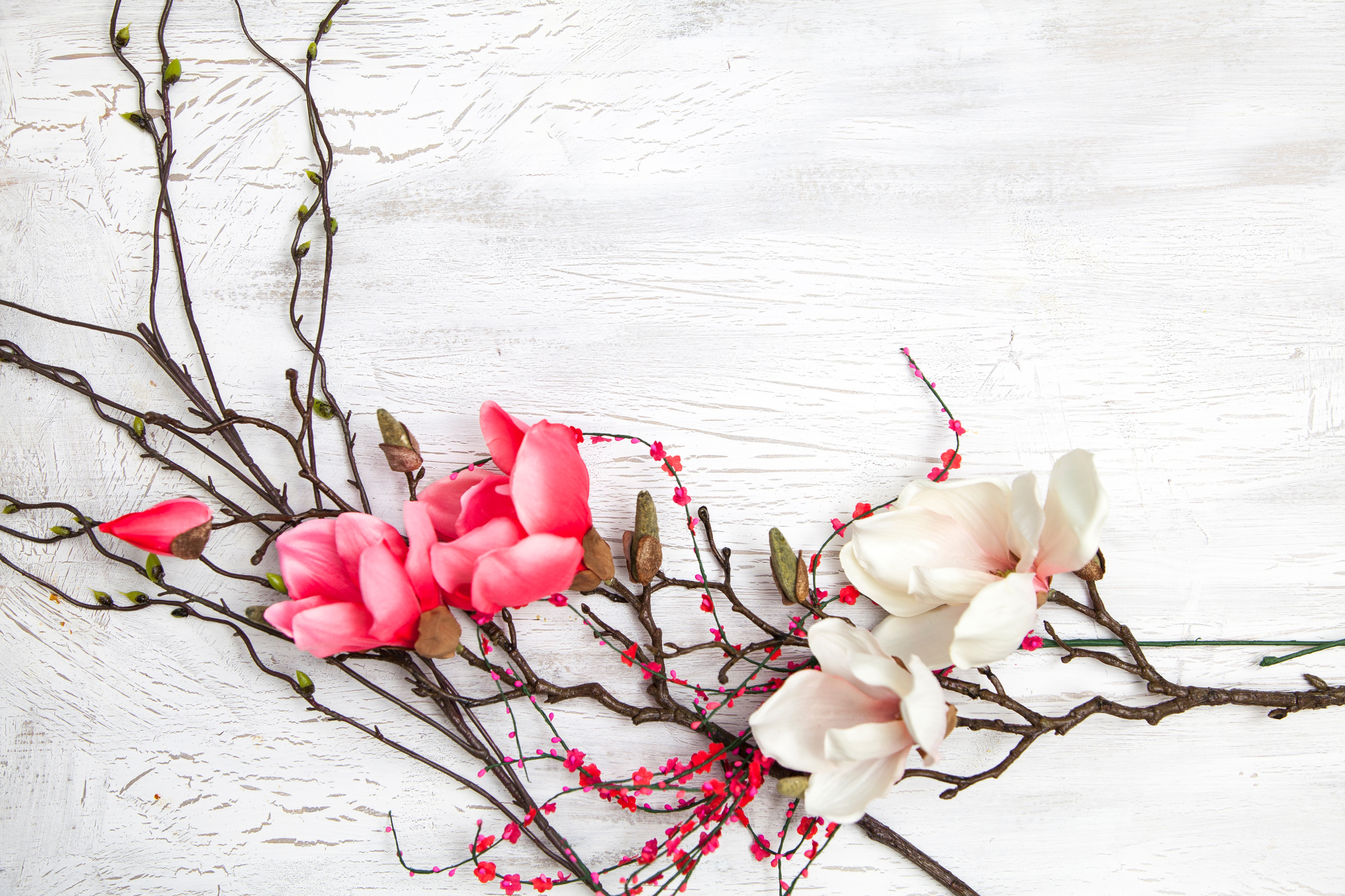 hello spring background with flowers